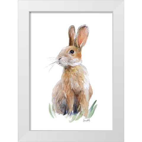 Sweet Bunny III White Modern Wood Framed Art Print by Loreth, Lanie