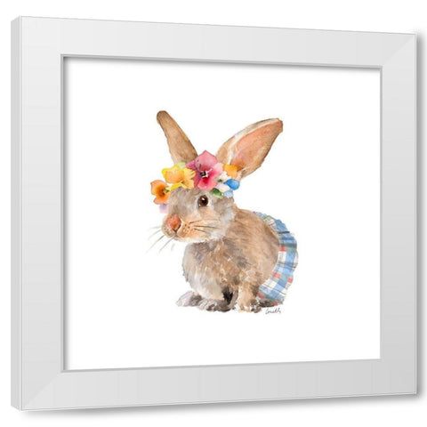 Trendy Meadow Buddy II (skirt) White Modern Wood Framed Art Print by Loreth, Lanie