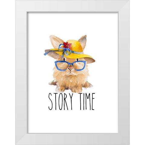 Inspired Trendy Bunnies II White Modern Wood Framed Art Print by Loreth, Lanie