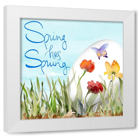 Spring Has Sprung White Modern Wood Framed Art Print by Loreth, Lanie