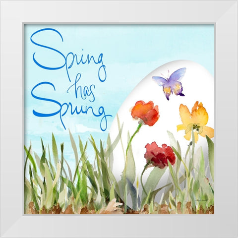 Spring Has Sprung White Modern Wood Framed Art Print by Loreth, Lanie