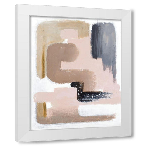 Black Bird Abstract White Modern Wood Framed Art Print by Pinto, Patricia