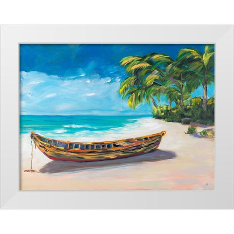 Lost Island I White Modern Wood Framed Art Print by DeRice, Julie