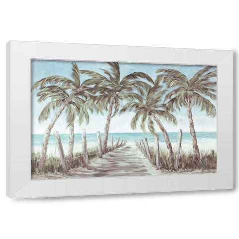 The Path To Paradise White Modern Wood Framed Art Print by DeRice, Julie