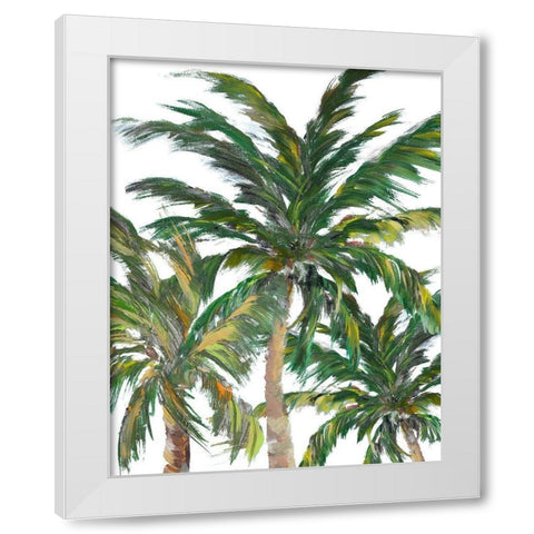 Tropical Trees on White III White Modern Wood Framed Art Print by DeRice, Julie