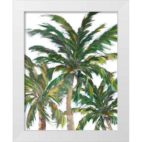 Tropical Trees on White III White Modern Wood Framed Art Print by DeRice, Julie
