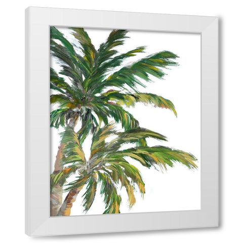 Tropical Trees on White I White Modern Wood Framed Art Print by DeRice, Julie