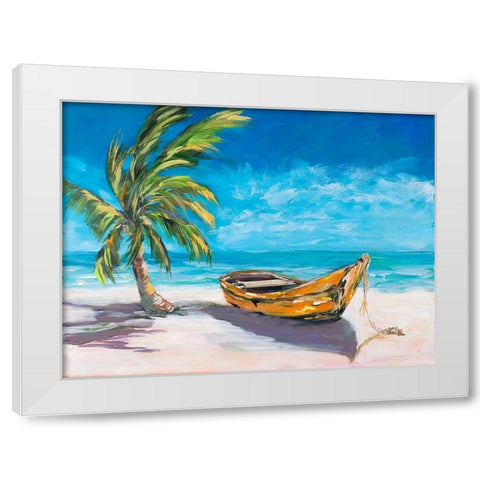 Lost Island II White Modern Wood Framed Art Print by DeRice, Julie