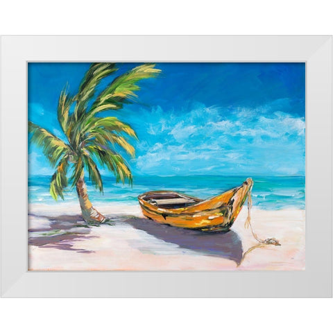 Lost Island II White Modern Wood Framed Art Print by DeRice, Julie