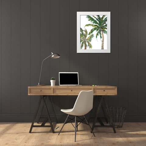 Tropical Trees on White II White Modern Wood Framed Art Print by DeRice, Julie