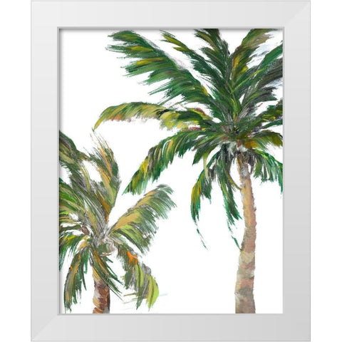 Tropical Trees on White II White Modern Wood Framed Art Print by DeRice, Julie
