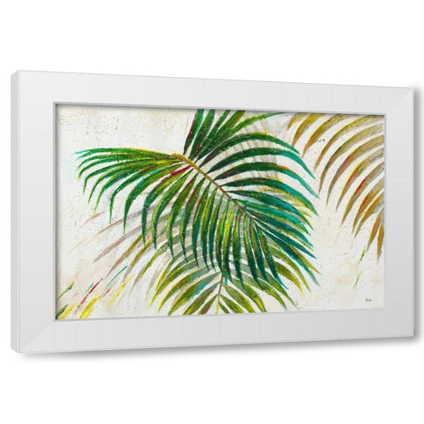 Palmas di Viento White Modern Wood Framed Art Print by Pinto, Patricia