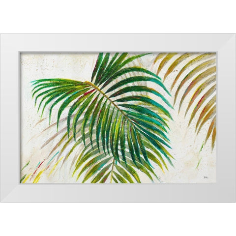 Palmas di Viento White Modern Wood Framed Art Print by Pinto, Patricia