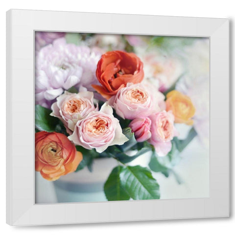 Fresh Bouquet White Modern Wood Framed Art Print by Gardner, Sarah