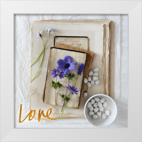 Lavender Blooms I White Modern Wood Framed Art Print by Gardner, Sarah