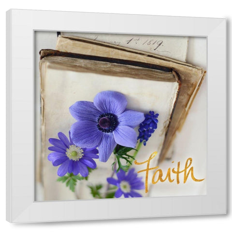 Lavender Blooms II White Modern Wood Framed Art Print by Gardner, Sarah