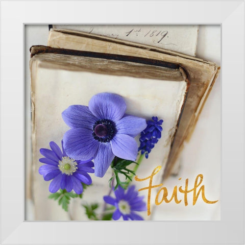 Lavender Blooms II White Modern Wood Framed Art Print by Gardner, Sarah