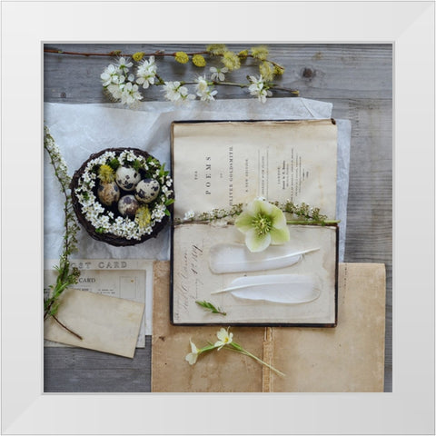 Love Poems White Modern Wood Framed Art Print by Gardner, Sarah