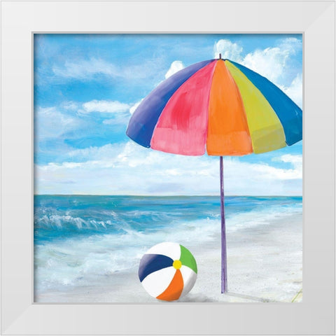Fun Times I White Modern Wood Framed Art Print by DeRice, Julie