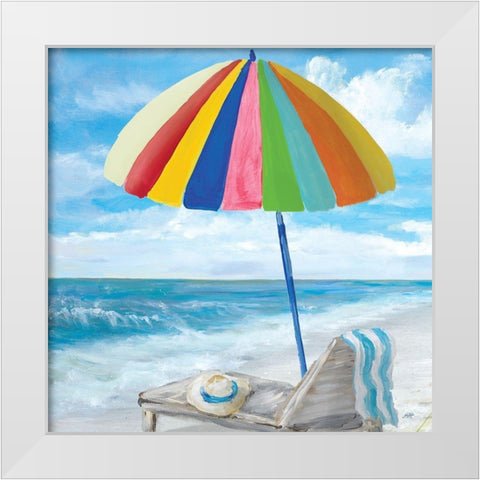 Fun Times III White Modern Wood Framed Art Print by DeRice, Julie