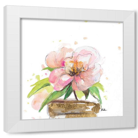 Lilac Touch I White Modern Wood Framed Art Print by Pinto, Patricia