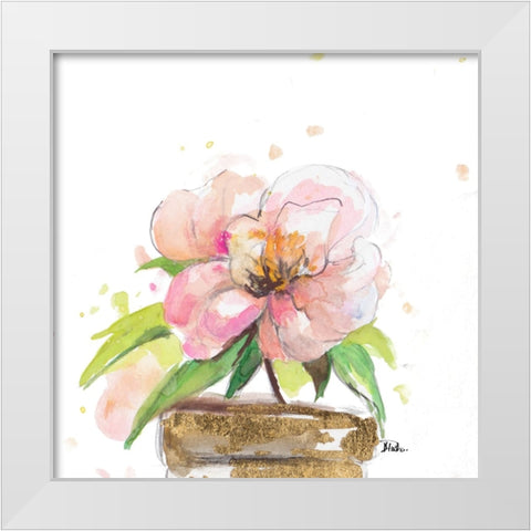 Lilac Touch I White Modern Wood Framed Art Print by Pinto, Patricia