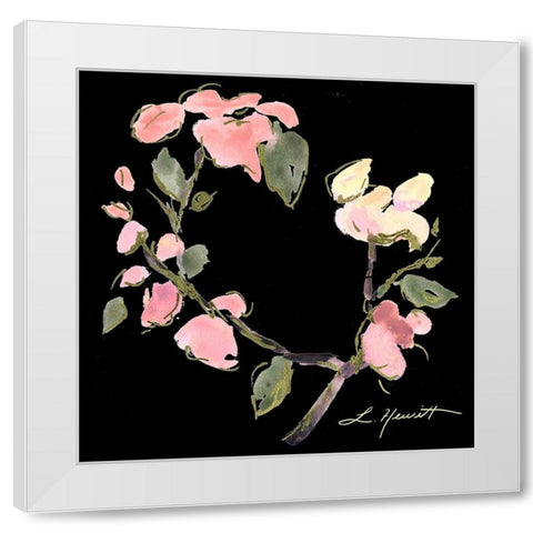 Dark Evening Floral I White Modern Wood Framed Art Print by Hewitt, L.