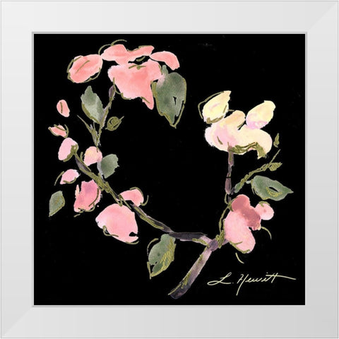 Dark Evening Floral I White Modern Wood Framed Art Print by Hewitt, L.