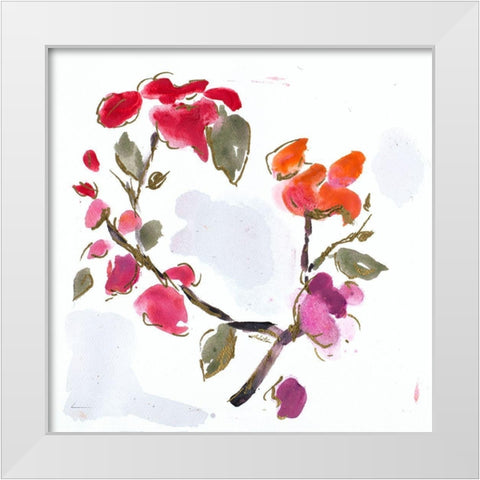 Spring Floral I White Modern Wood Framed Art Print by Hewitt, L.