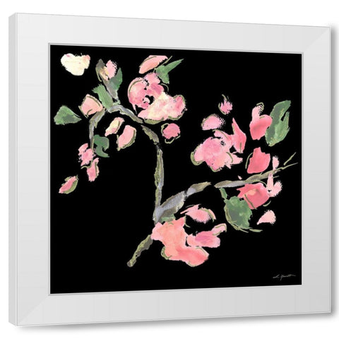 Dark Evening Floral II White Modern Wood Framed Art Print by Hewitt, L.