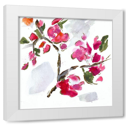 Spring Floral II White Modern Wood Framed Art Print by Hewitt, L.