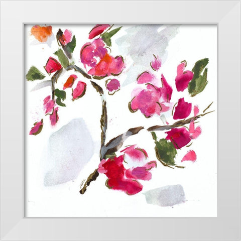 Spring Floral II White Modern Wood Framed Art Print by Hewitt, L.