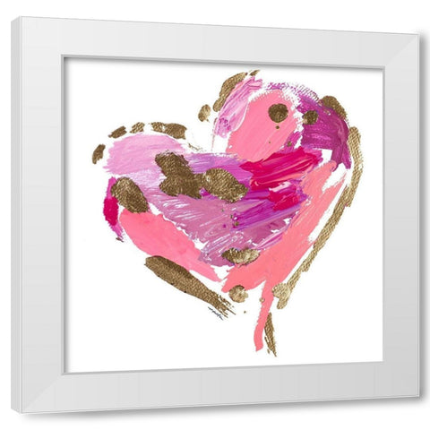 Heart Full of Love I White Modern Wood Framed Art Print by Hewitt, L.