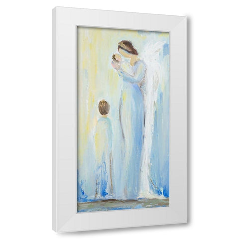 Heavens Angel White Modern Wood Framed Art Print by Hewitt, L.