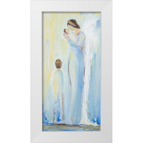 Heavens Angel White Modern Wood Framed Art Print by Hewitt, L.