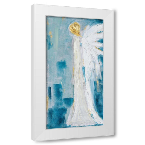 Angel Wings White Modern Wood Framed Art Print by Hewitt, L.