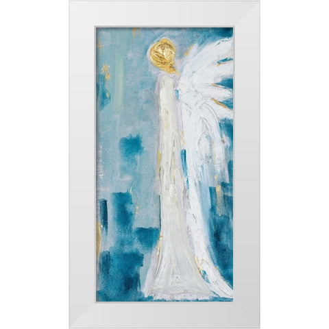 Angel Wings White Modern Wood Framed Art Print by Hewitt, L.
