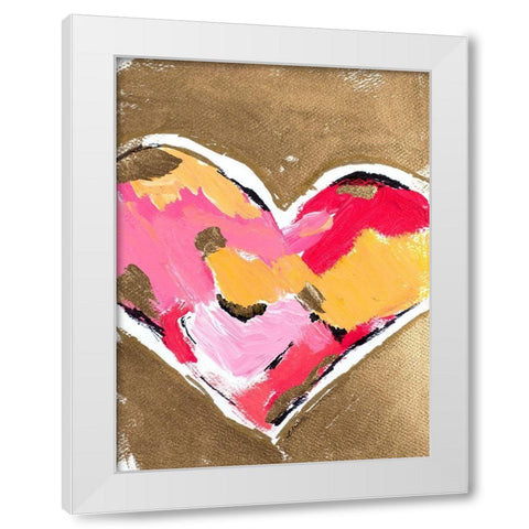 Heart Full of Love II White Modern Wood Framed Art Print by Hewitt, L.