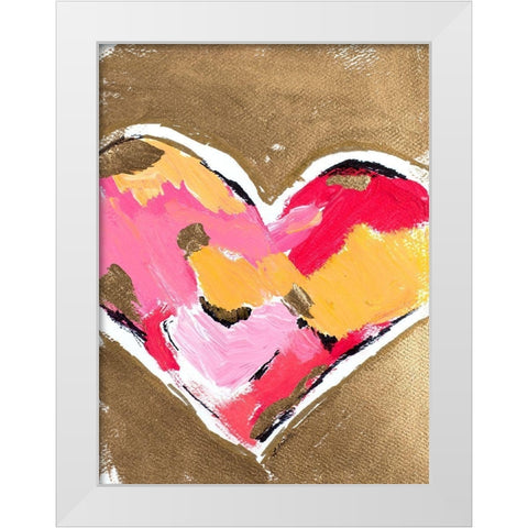 Heart Full of Love II White Modern Wood Framed Art Print by Hewitt, L.