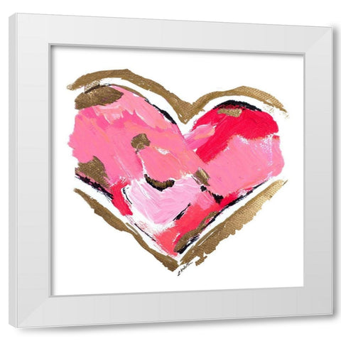 Heart Full of Love II White Modern Wood Framed Art Print by Hewitt, L.