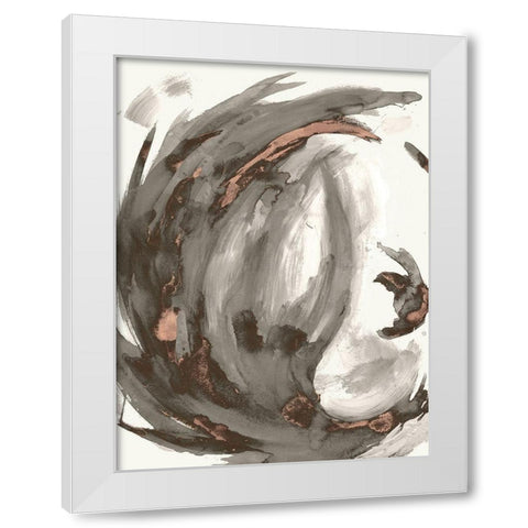 Muted Swirl II White Modern Wood Framed Art Print by Hewitt, L.
