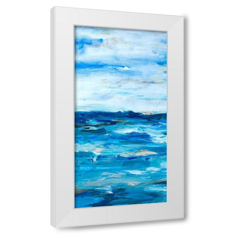 Ocean Mind Panel I White Modern Wood Framed Art Print by Hewitt, L.