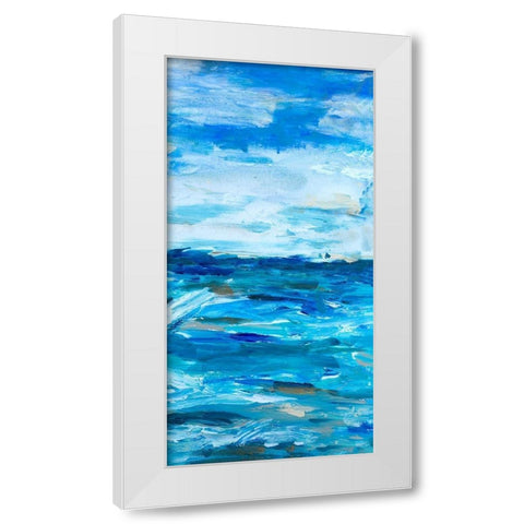 Ocean Mind Panel II White Modern Wood Framed Art Print by Hewitt, L.