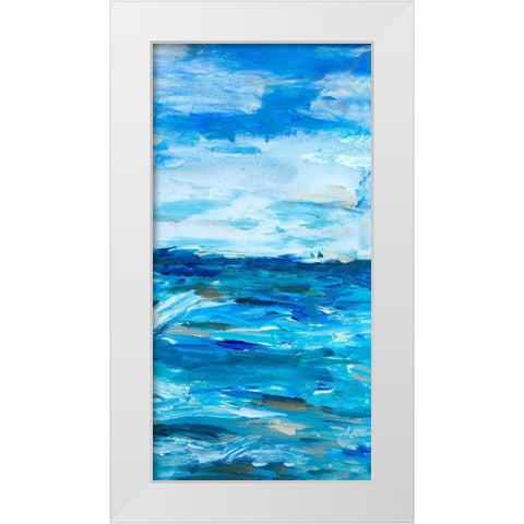 Ocean Mind Panel II White Modern Wood Framed Art Print by Hewitt, L.