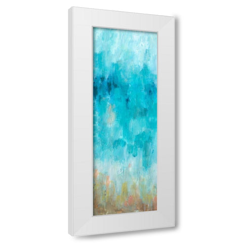 Beach Gaze Panel I White Modern Wood Framed Art Print by Hewitt, L.