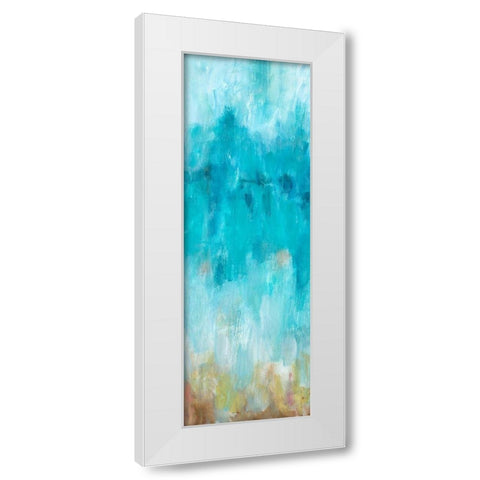 Beach Gaze Panel II White Modern Wood Framed Art Print by Hewitt, L.