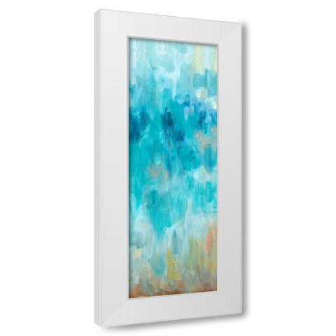 Beach Gaze Panel III White Modern Wood Framed Art Print by Hewitt, L.