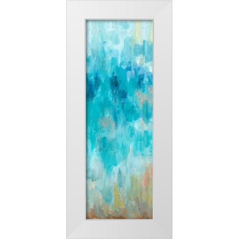 Beach Gaze Panel III White Modern Wood Framed Art Print by Hewitt, L.