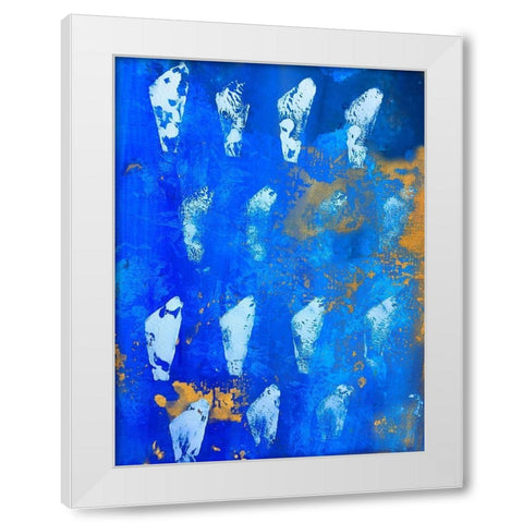 Modern Fossil White Modern Wood Framed Art Print by Maria, Robin