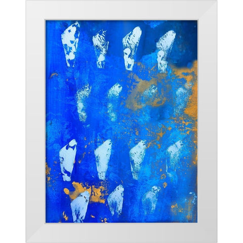 Modern Fossil White Modern Wood Framed Art Print by Maria, Robin